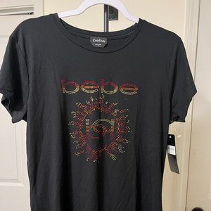 Bebe Black soft cotton top